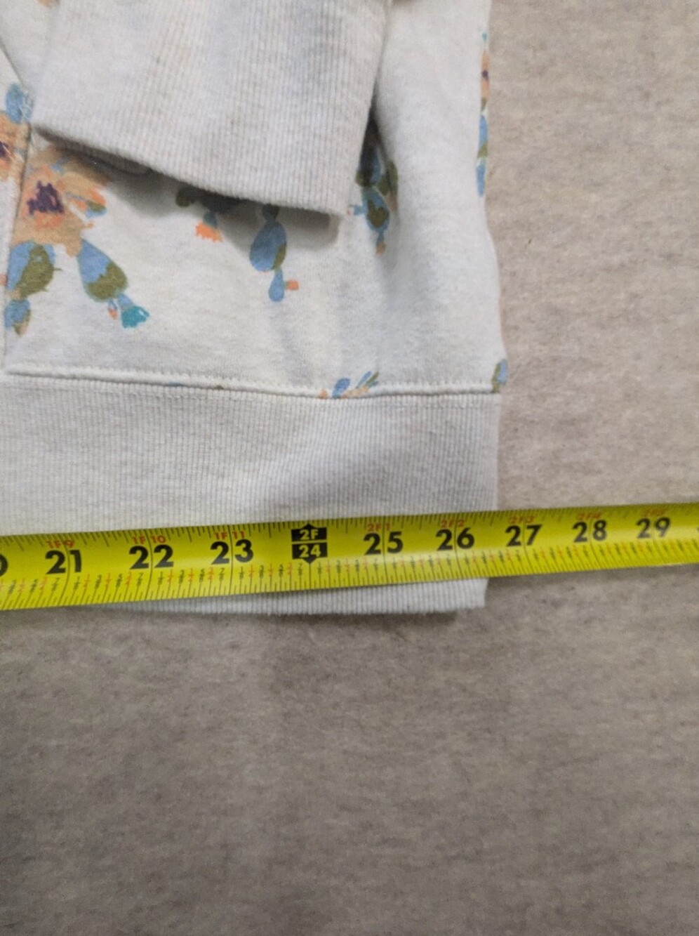 Ariat Floral Logo Hoodie Cream Light Blue Peach Comfortable Sweatshirt Size 3X - Picture 6 of 10